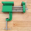 Table Vise 360 Degree Swivels Base Clamp-On Vise Work Bench Vise Home Vise Bench Clamp On Table Flat Pliers Tool Vice M4YD 2
