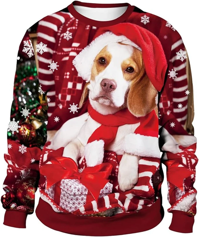 beagle-dog-christmas-theme-mens-sweatshirt-3d-printed