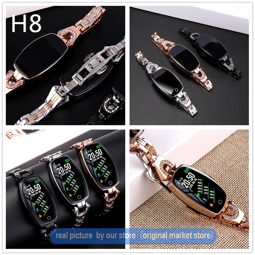 2021 H8 and H8 pro Women Smartwatch Heart Rate Monitor Blood Pressure Smart watch Band  Fitness Tracker lady bracelet Wristband