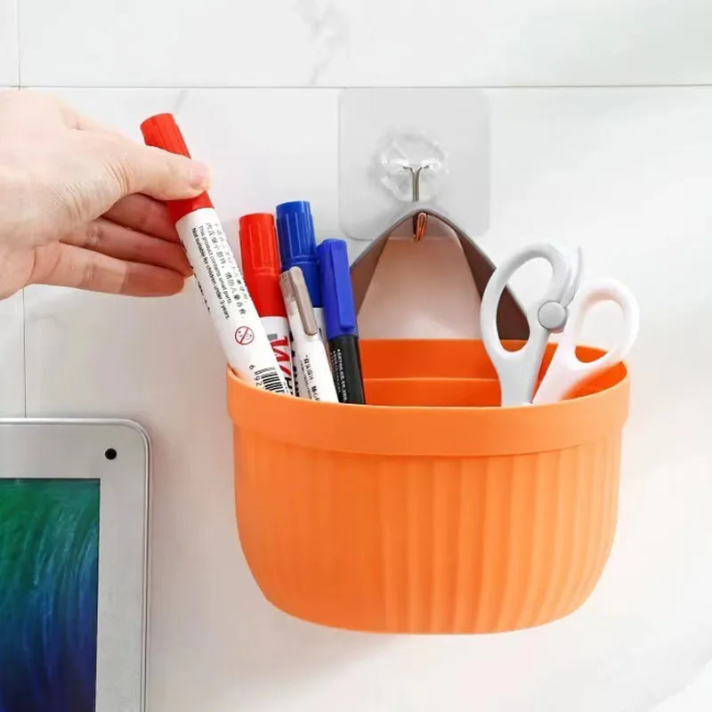 Kitchen Onion Ginger Storage Basket With Hook Vegetable Fruit Organizer Holder Household Bathroom Sundries Hanging Basket