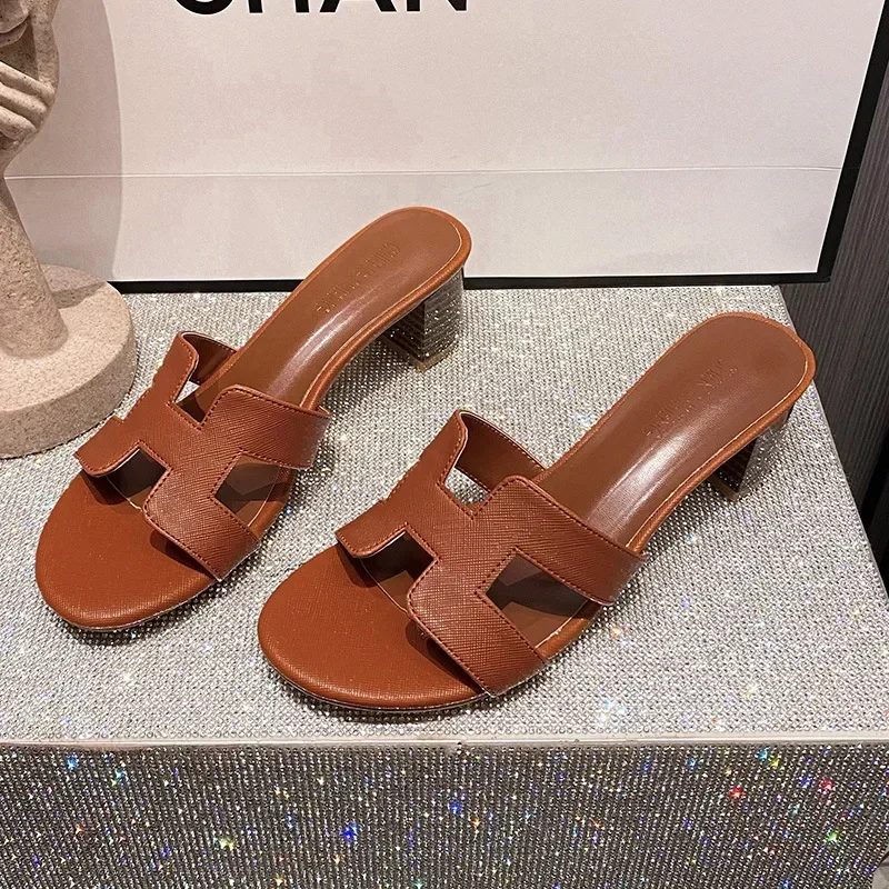 

2024 New Sandalias De Tacón Alto Y Grueso Para Mujer, Zapatos De Playa Multifuncionales, Nuevos Productos Para El Verano De