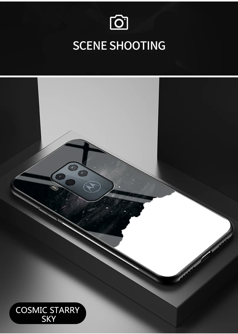 for Moto One Zoom Glass Case DECLAREYAO Luxury Hard Mirror Tempered Glass Coque For Moto G7 Power G7Play G5S Puls G6 Plu_voghion.com