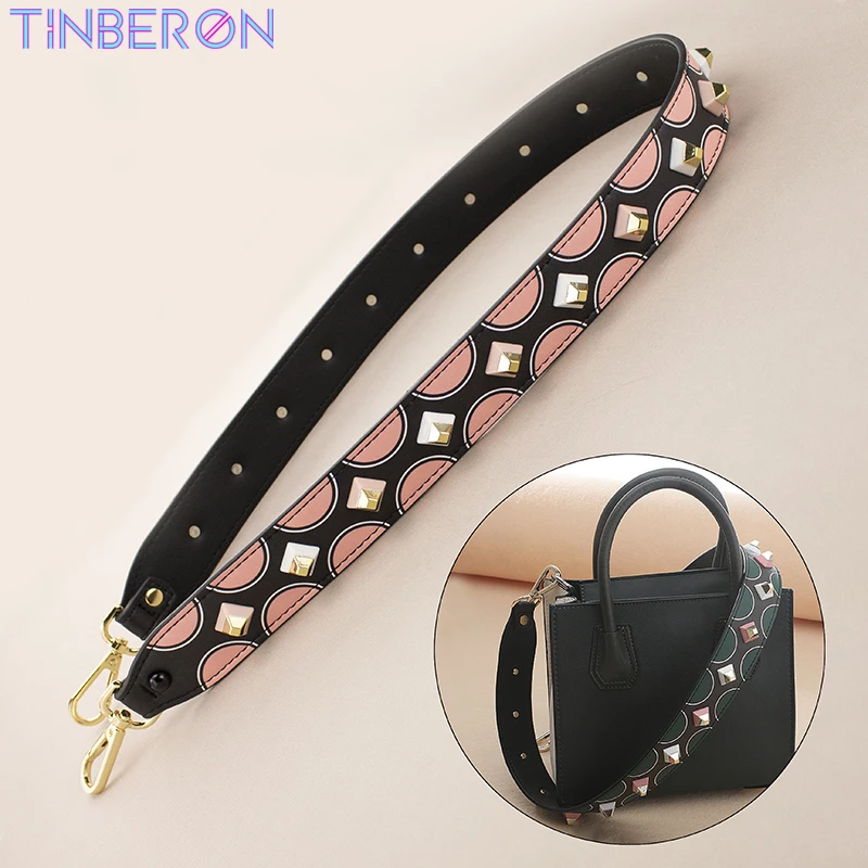 TINBERON Wide Shoulder Straps Leather Crossbody Bag Accessories Fashion