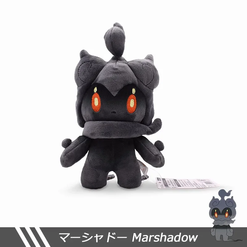 

Мягкие игрушки в виде животных Pokemon Marshadow, аниме мягкие игрушки, милые плюшевые детские подарки на день рождения