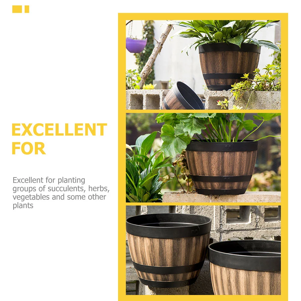 Imitation Wooden Planter 6