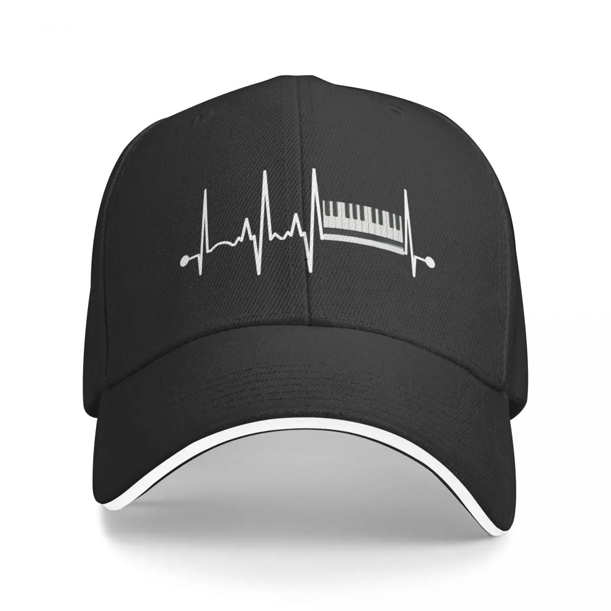 

Keyboard Piano Heartbeat Baseball Cap Icon summer hat Women's Beach Visor Men's