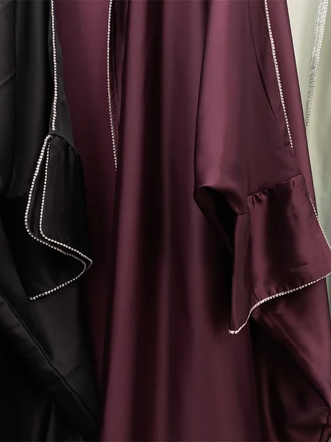 108997-a0045e.jpg Abaya-Robe de luxe pour femmes musulmanes, kimono avec diamants, kaftan turc, caftan marocain, ramadan, kebaya ouvert, dubaï