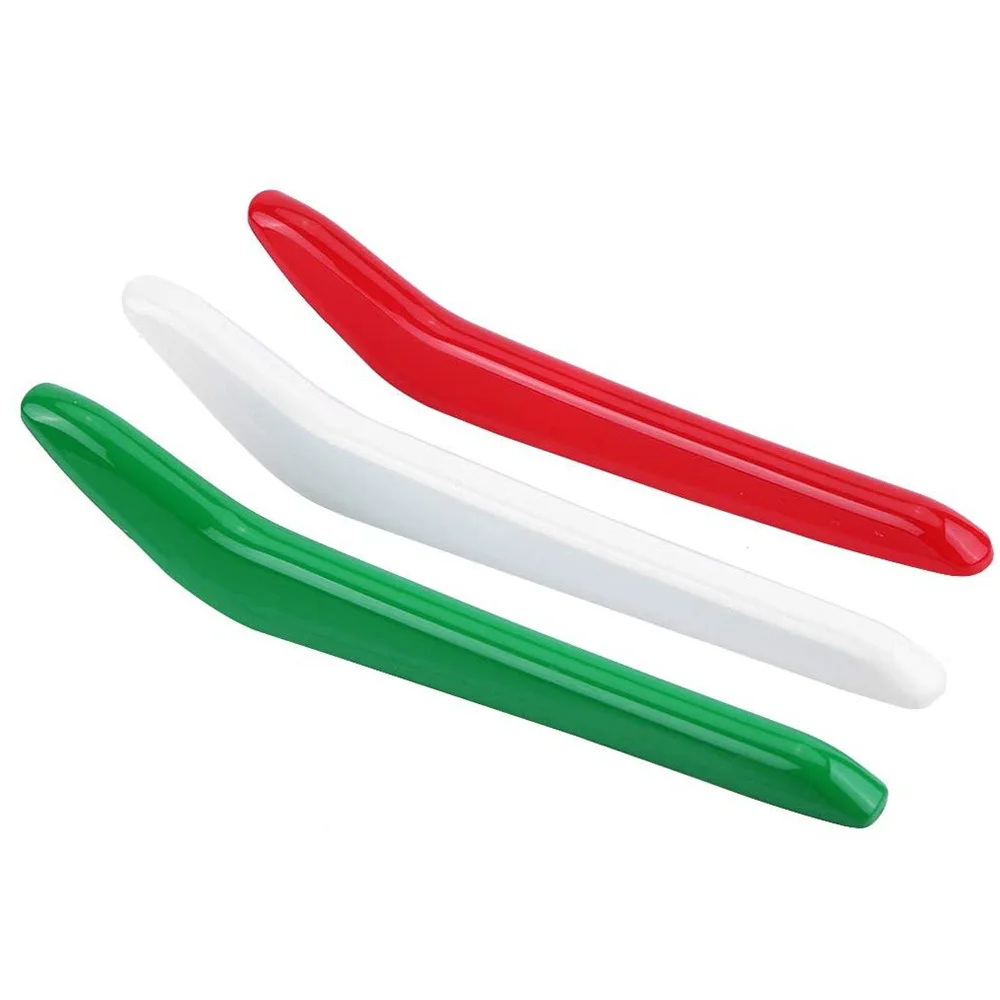 3Pcs Car Grill Insert Trim Per Maserati Levante 2017-2018 Car Glossy Front Grille Stripes Bright Decor Outdoor Styling