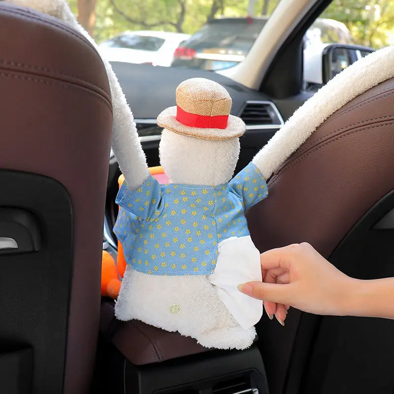 Car Trash Can Tissue Box Two-in-one Car Hanging Storage Bucket