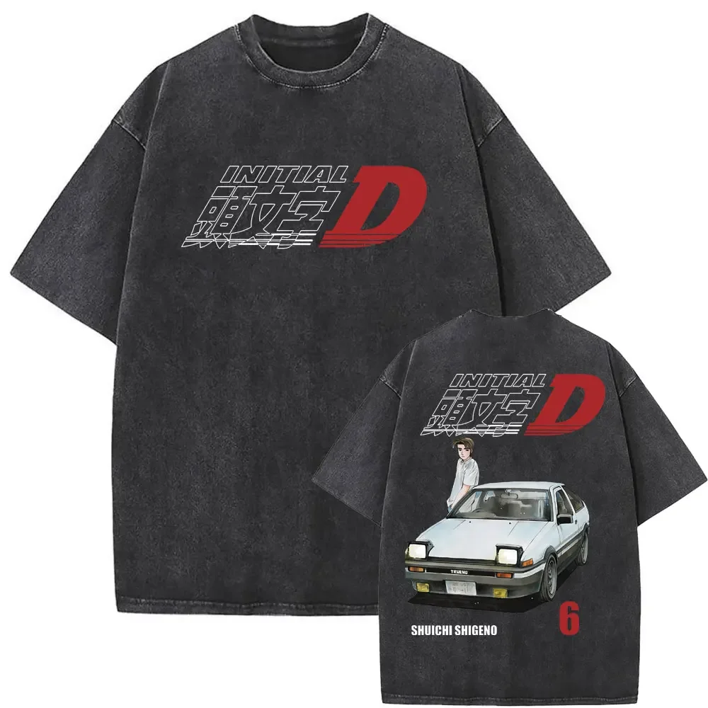 series☆頭文字DコラボINITIALD Vintage Grey Comic Tshirts Sd93b98d60351427790eefecd8a5c1