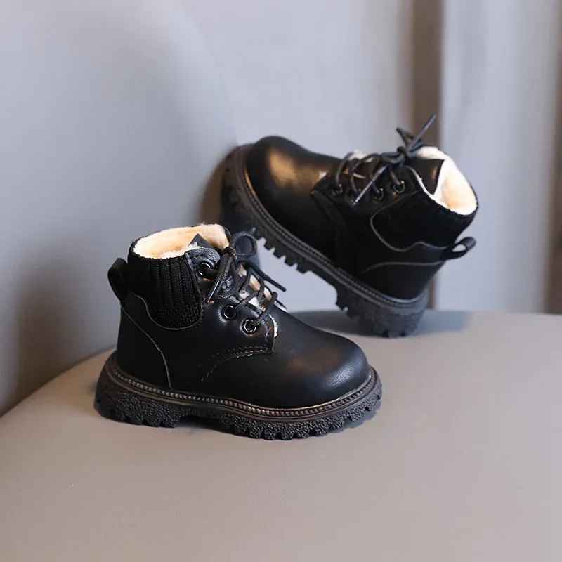 Leather Kids Winter Boots for Girls and Boys