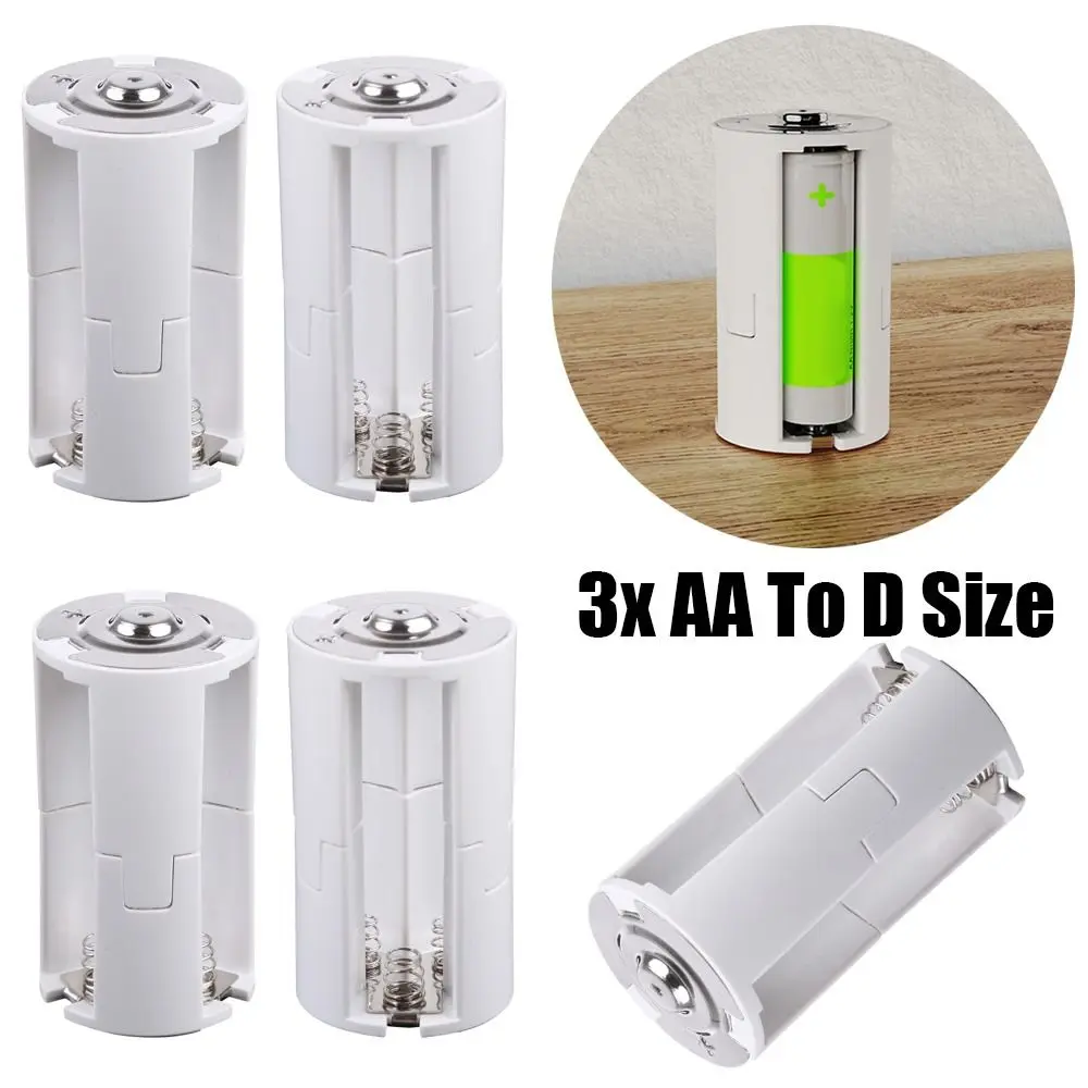 4PCS Plastic Holder Parallel Batteries Adapter Switcher Adaptor Case 3x AA To D Size Cell Battery Converter battery converter