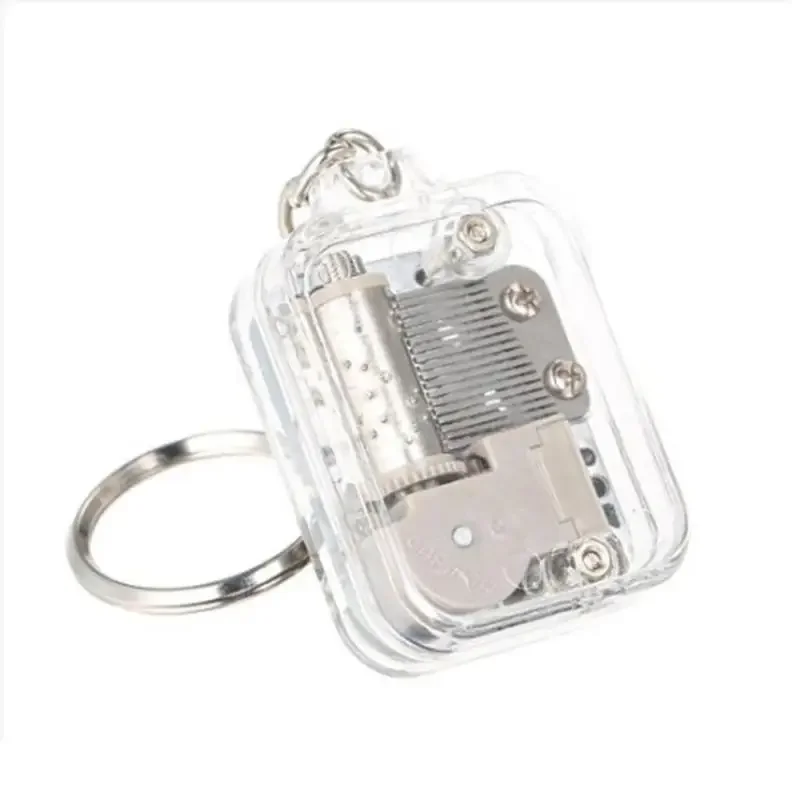 Kids Music Box Movement Keychain Handy Crank Musical Birthday Gifts Toy Musical Instrument Toy Melody Gifts caja