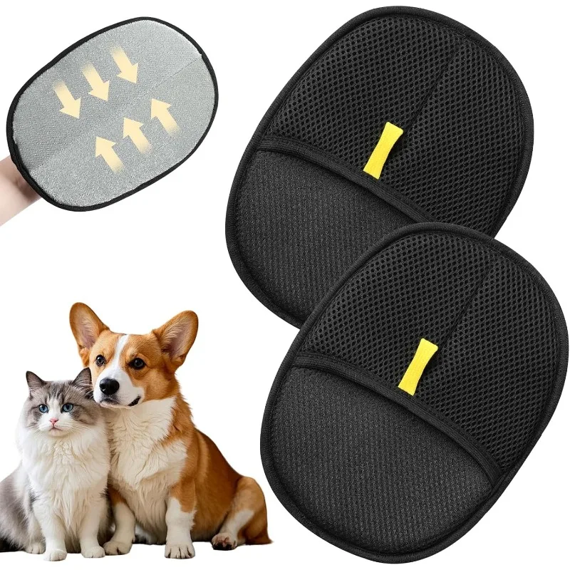 Description Picture 2 of itemReusable Static Pet Hair Removing Glove Efficient Cat Dog Fur Collector For Furniture Carpet Clothes Couch Car Seat Grooming