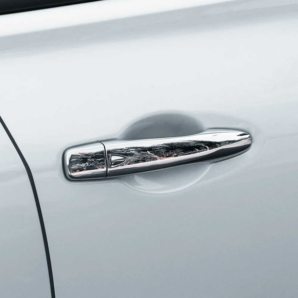 8-Piece ABS Chrome Car Exterior Door Handle Cover Trim Set - Stylish Decoration and Protection Accessories