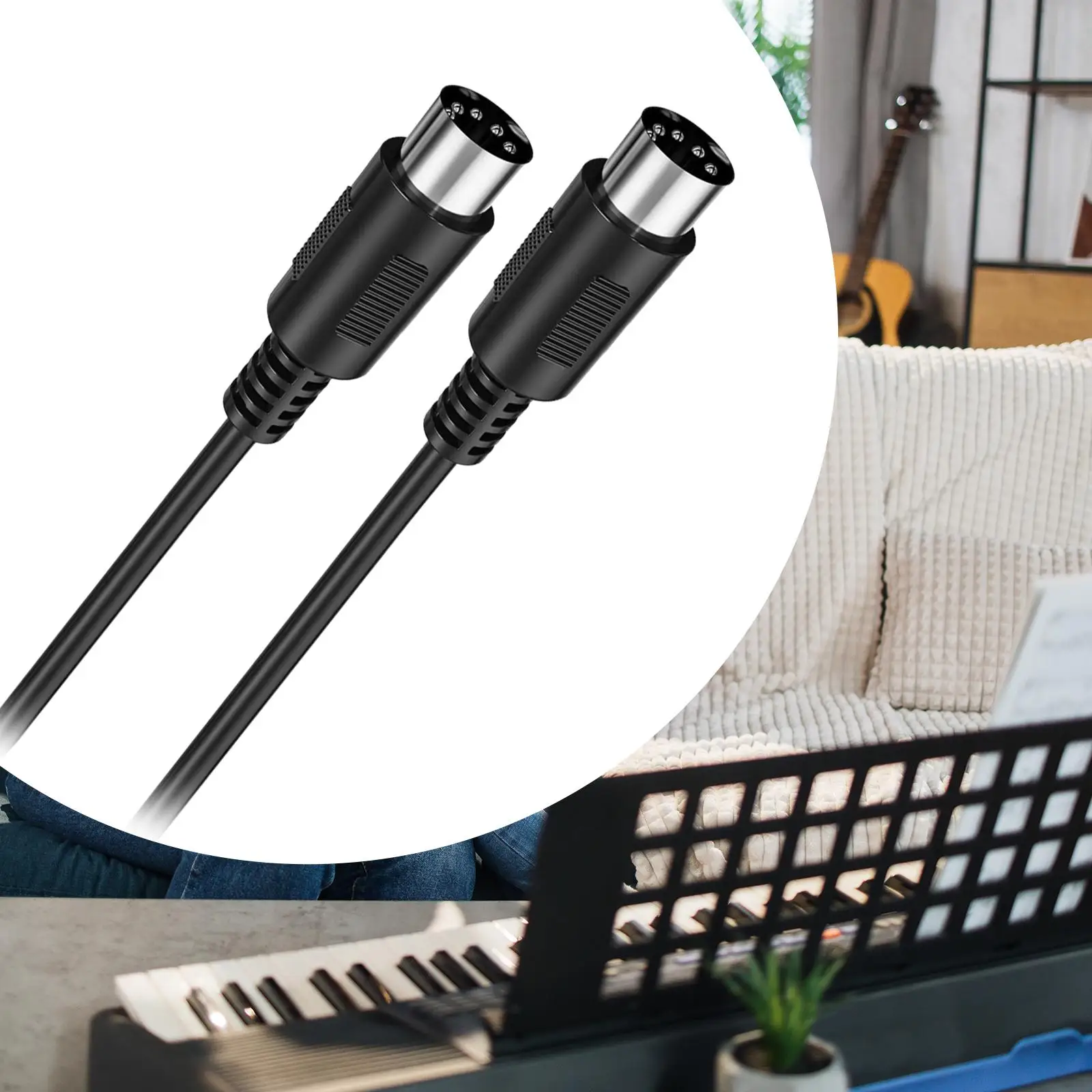 3x 남성-남성 5핀 DIN MIDI 케이블, MIDI 케이블 오디오 연장 케이블 5핀 DIN 플러그 와이어 스튜디오 음악 장비 오디오 앰프용