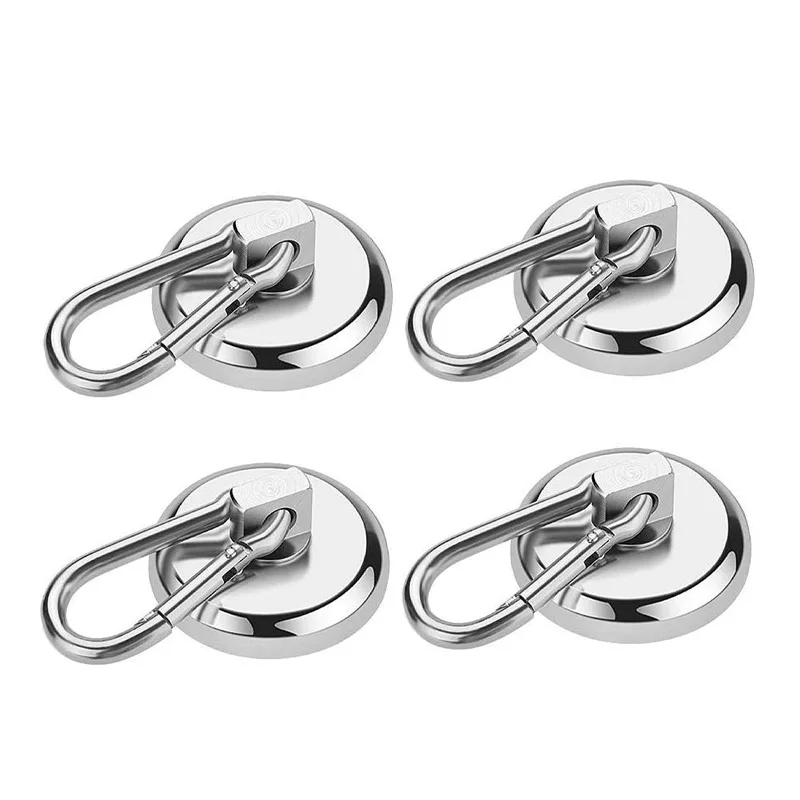 Carabiner Magnetic Hooks Super Strong Neodymium Magnet with Swivel Carabiner Heavy Duty Neodymium Magnetic Hook for Hanging 1PCS