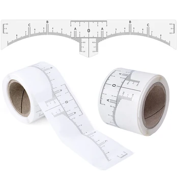 50pcs Permanent Makeup Eyebrow Stickers Disposable Accurate Ruler