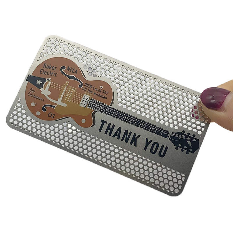 Customized product、High Quality Customized Personal Logo Durable Stainless Steel Credit Card Size Stainless Steel Metal Business