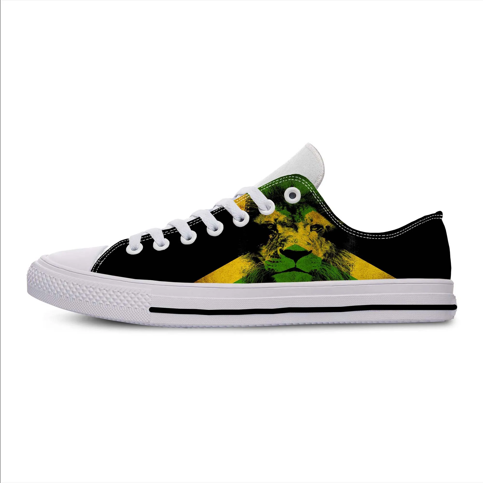 

Jamaica Jamaican Flag Patriotic Pride Cool Fashion Casual Cloth Shoes Low Top Comfortable Breathable 3D Print Men Women Sneakers