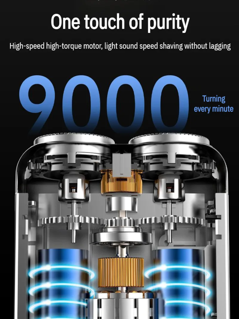 Men's Dual Head Magnetic Suction Electric Shaver USB Charging Waterproof Portable Mini electric shaver electric razor cordless shaver