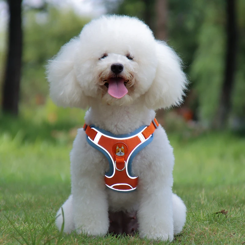 Reflective Dog Harness No Pull Outdoors Travel Pet Chest Strap Vest Walking Running Dogs Collars for Small Meduim Dogs