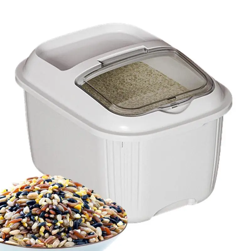 

Grain Dispenser Top Sealed Rice Storage Container With Clear Lid For Grain Flour Rice Bean Cereal Home Kitchen Storage supplies