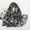 Cotton Linen Scarf for Sun Protection, Floral Print with Soft Touch Scarf, Fashionable and New 1