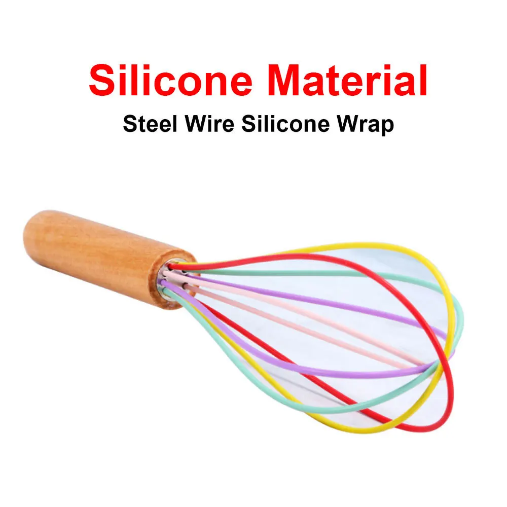 Silicone Egg Beater Manual Whisk Cream Mixer Stirring Tool