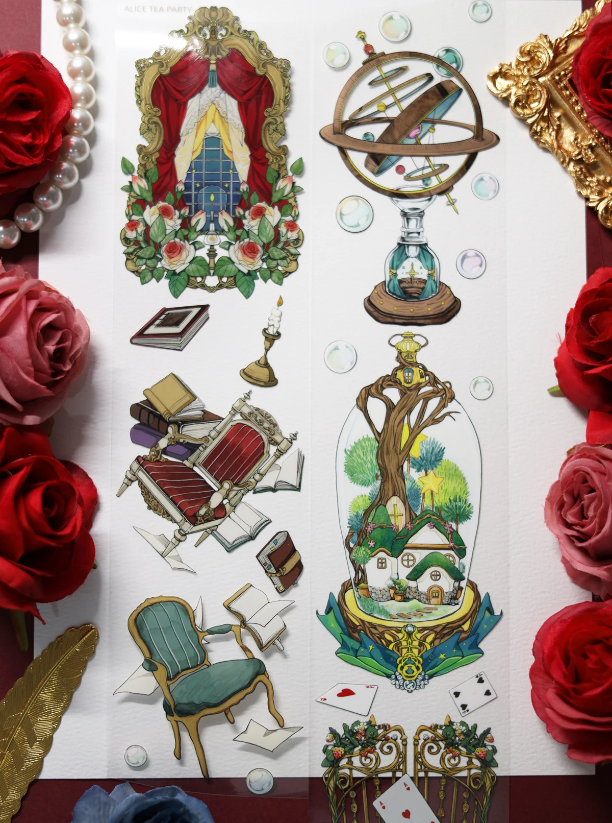 

1loop 90cm Alice Vintage World Journal Decoration Shiny PET Tape