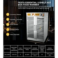 Electric Commercial Hot Box Food Warmer for Pizza/Pretzel, Countertop Heated Holding Cabinet, Warming Oven for Catering 2