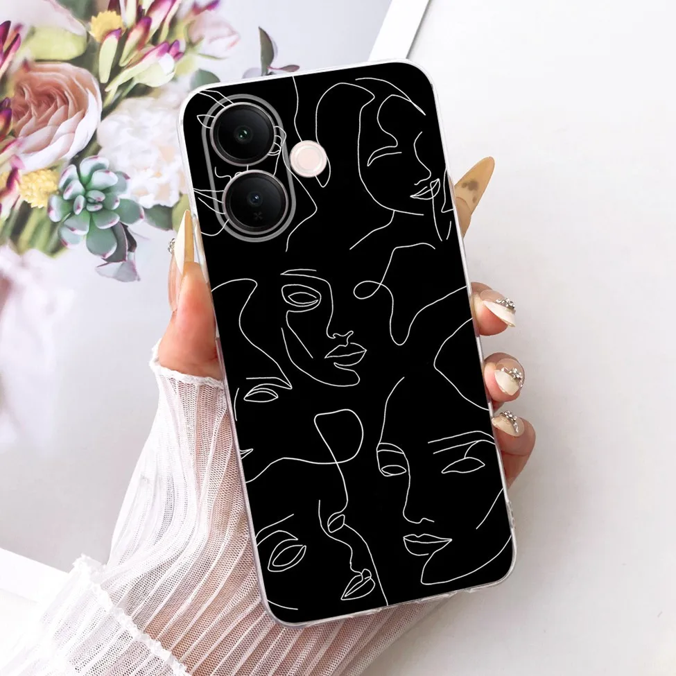 Clear Luxury Cute Cat & Butterfly Painted Case