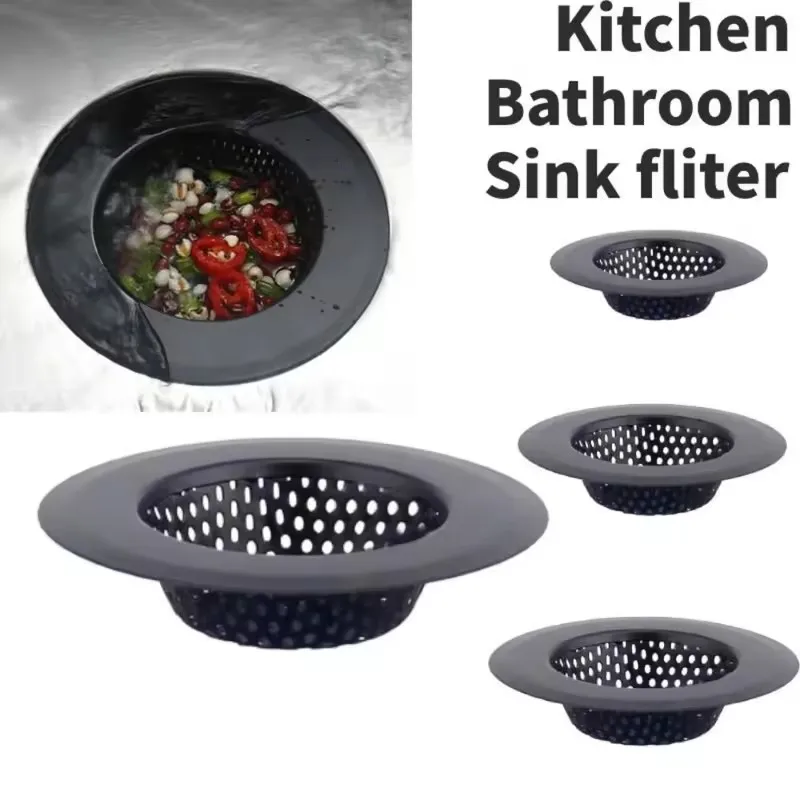 Kitchen Sink Filter Stainless Steel Mesh Sink Strainer Filter Bathroom Sink Strainer Drain Hole Filter Trap Waste Screen Tools