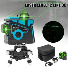 

Laser Level 12 Lines 3x360° 3D Self-Leveling Rechargeable Laser Level with Base Horizontal & Vertical Cross Line Laser