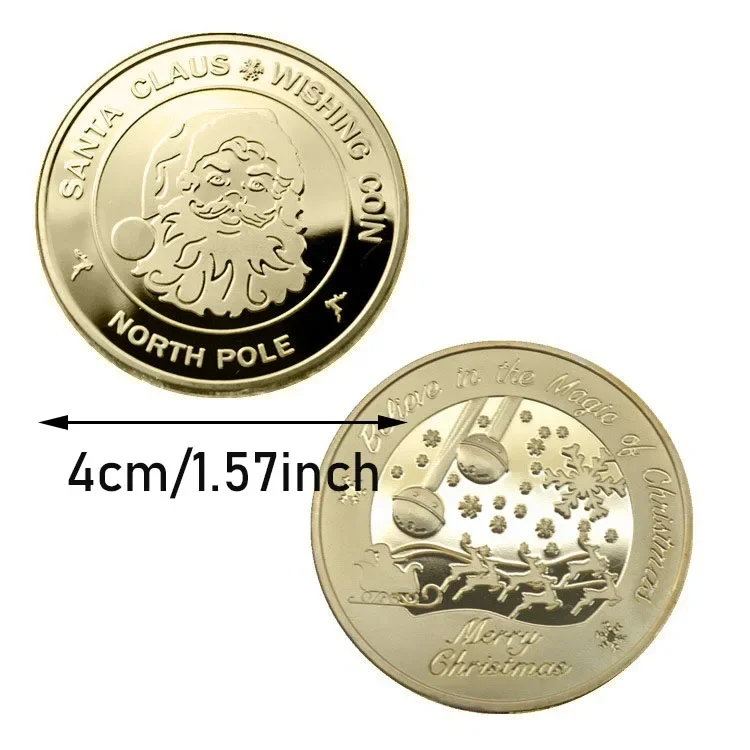 Festive Holiday Souvenir Coin Collection - Metal Craft Keepsakes