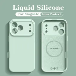 Premium Liquid Silicone MagSafe - Compatible Wireless Charging Phone Case - Smooth and Luxurious Finish - iPhone 12 Pro (CAL - P0)