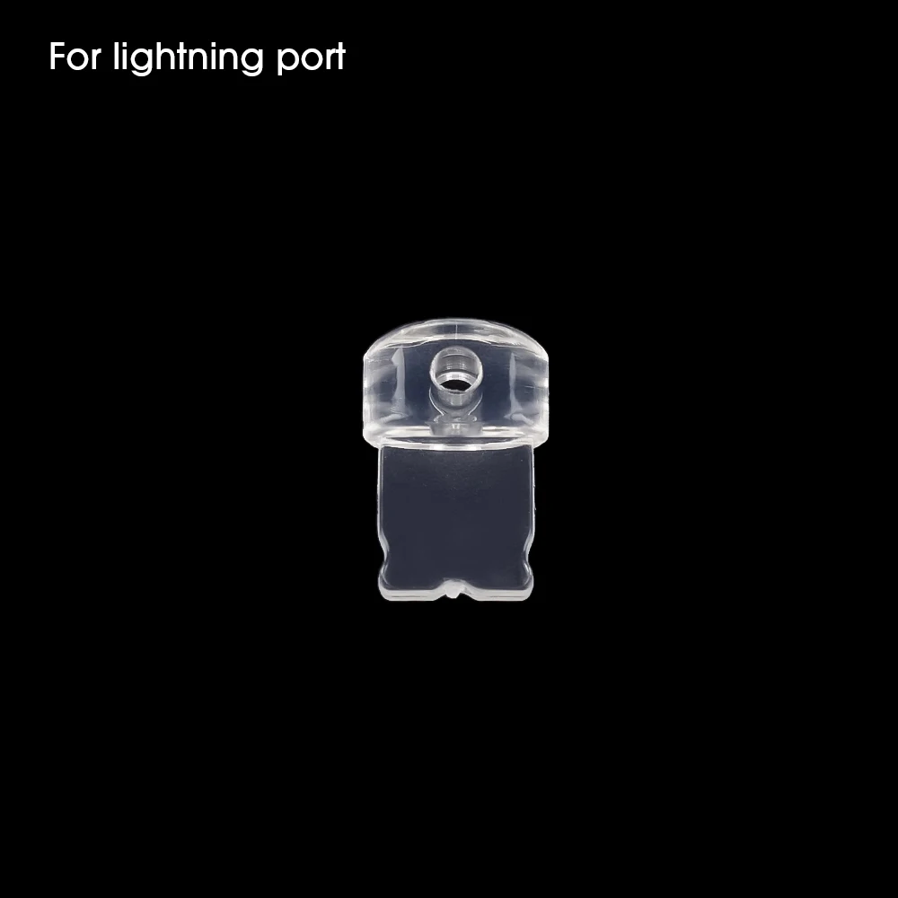 1/10pcs Diy Anti Dust Plug Transparent Charge Port Dust Plug For Iphone Type C Android Plug Stopper Protection Cap Phone Pendant