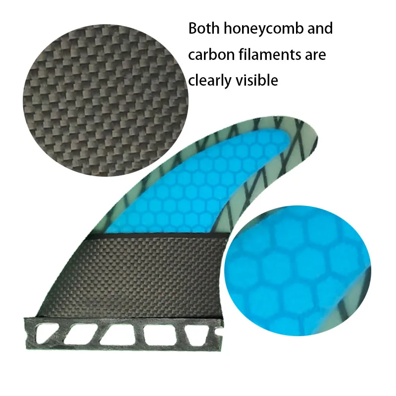 NEW MFG3 S/G5 L Future Blue honeycomb semi-carbon surfboard fins lightweight & durable enhanced performance for surfing surfboard fin