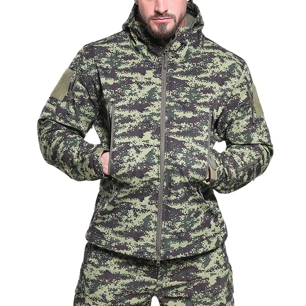 Ladiguard Mens Fashion Zipper Pockets Jackets 2023 Autumn Hooded Coats Men's Camouflage Tops Outerwear Plus Size Mens Overcoats casual keep warm parkas outwear women solid color glossy zipper fur collar overcoats jackets coat outwear parkas coats