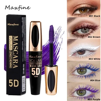 MAXFINE 5 Color Mascara Lash Thick Curling waterproof Lasting Lash Dyeing Cream New Product 5D Lash Dyeing Liquid Cosmetic