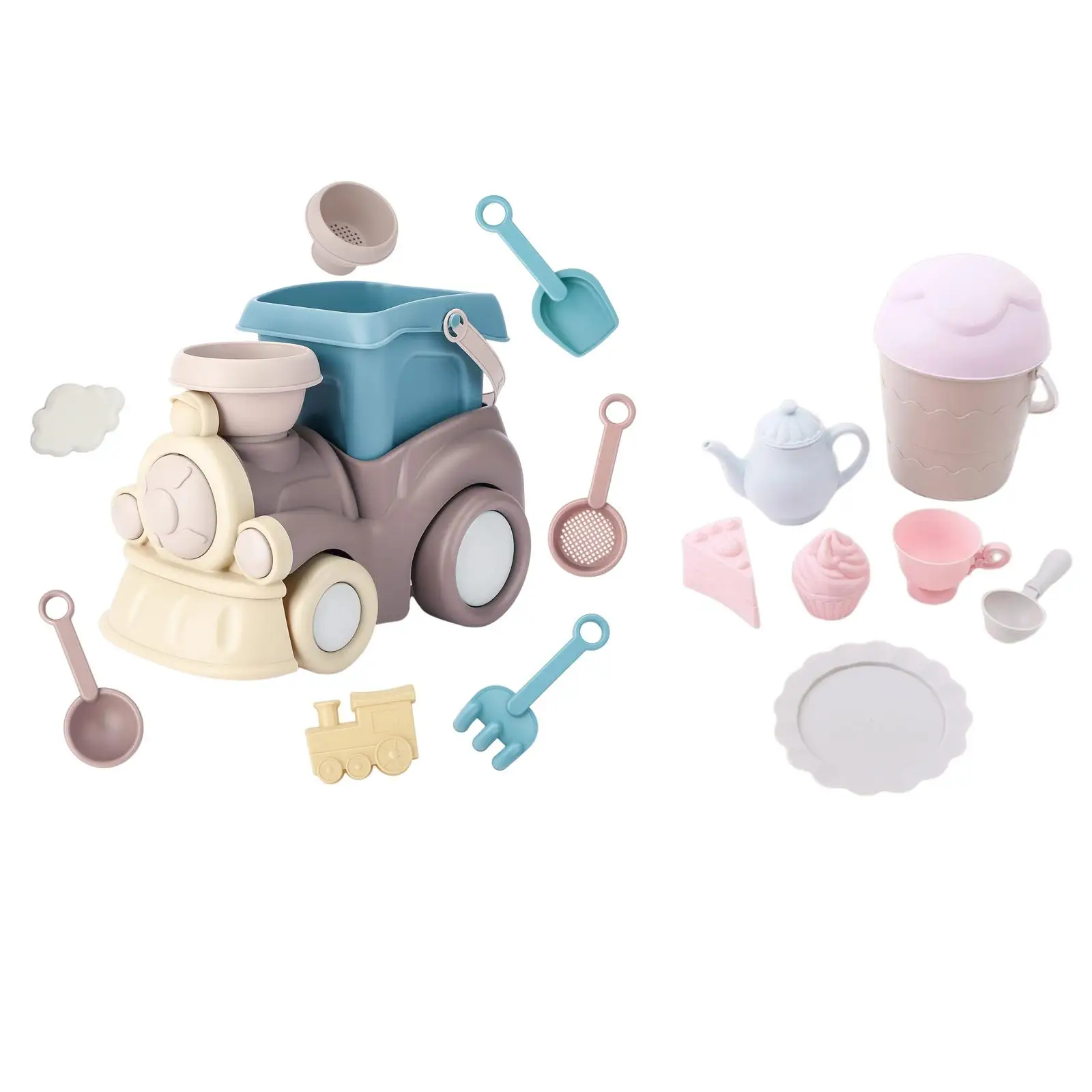 

Ice Cream Bucket Tools Sand Gadgets Reusable Train Beach Toy Summer Beach Toys for Playground Beach Outdoor Travel Seaside