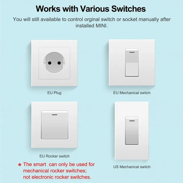 RF 433 MHz Smart Switch Mini DIY Wireless Remote Control Light Switches 16A Relay Receiver Automation Module for Home Led Lamp 3