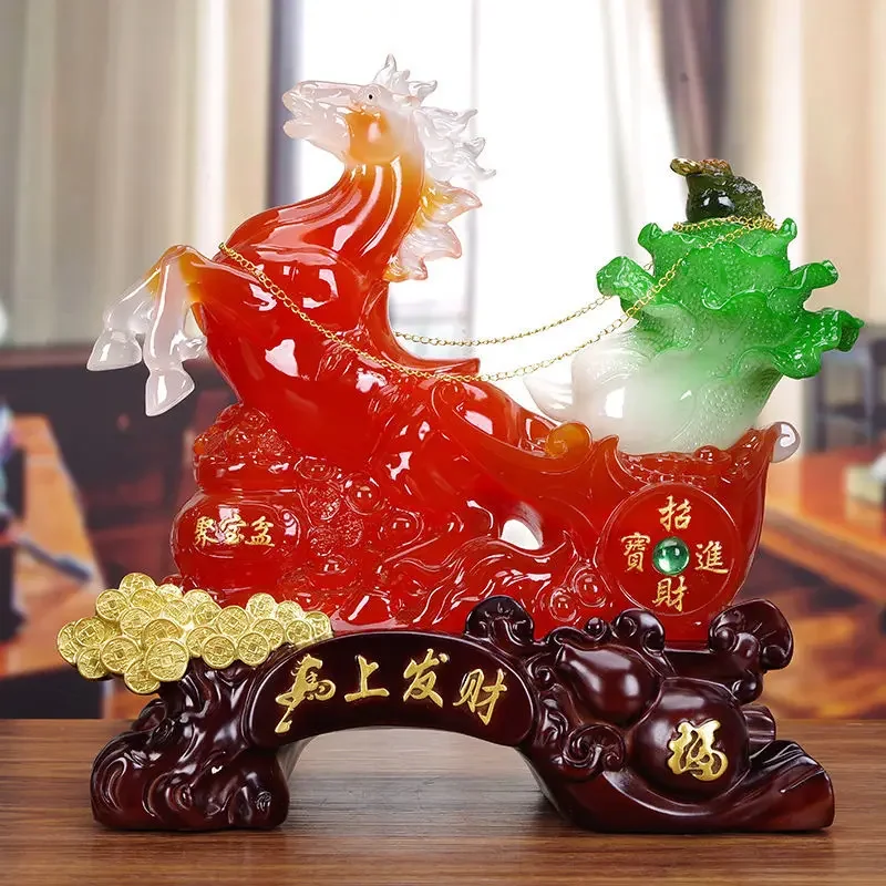 

Feng Shui Immediately Horse Ornament Fortune Horse To Success Living Room Wine Store Opening Decor