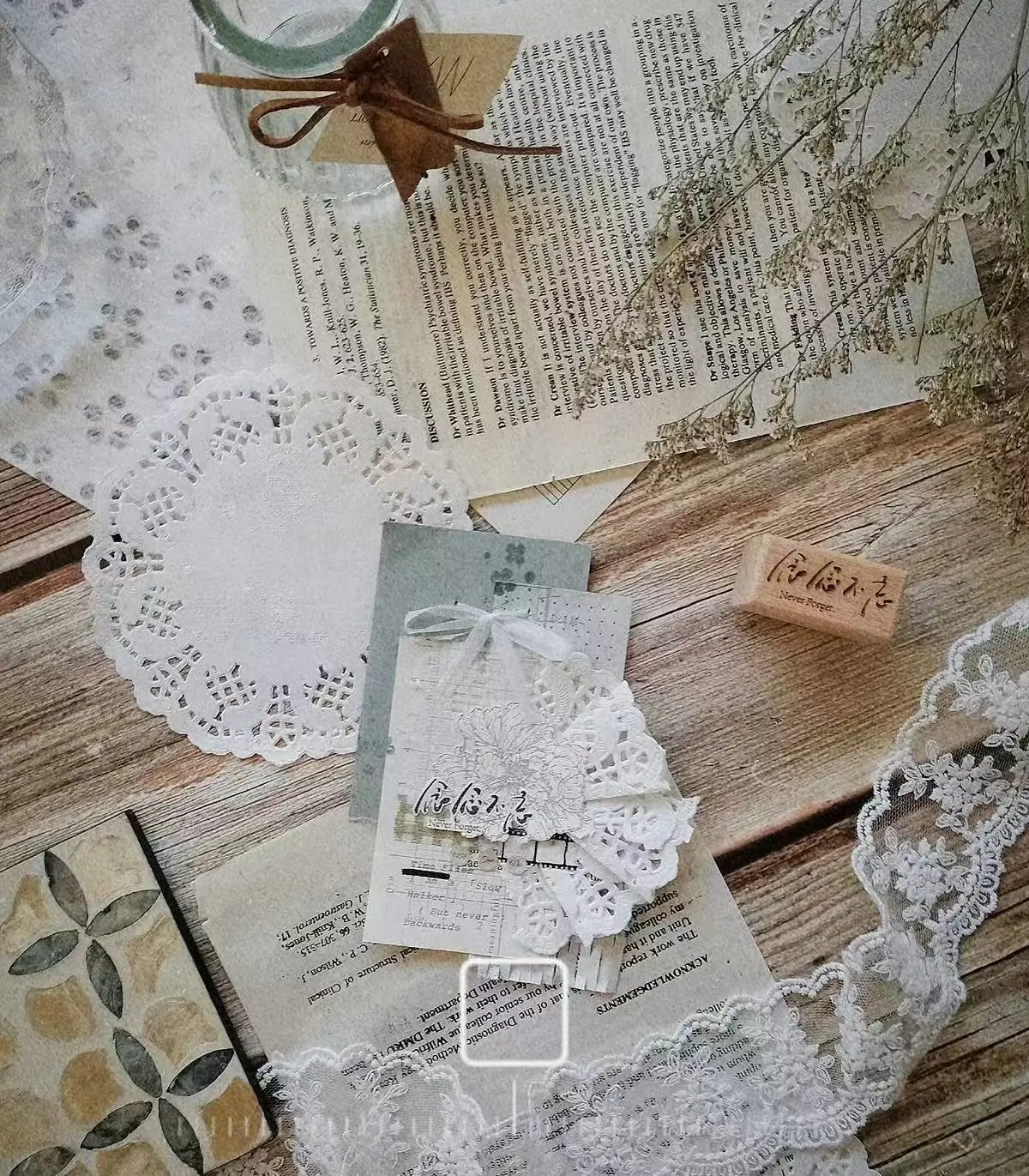 Vintage The Song Of Seasons Holzstempel für DIY Scrapbooking Fotoalbum Kartenherstellung – Detail 8