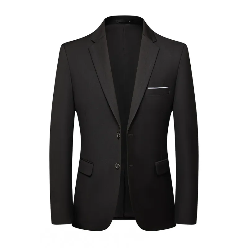 Blazer Fashion Men Business Casual Solid Color British Style Wedding Gentleman Slim Professional Formal Suit Blazer 4