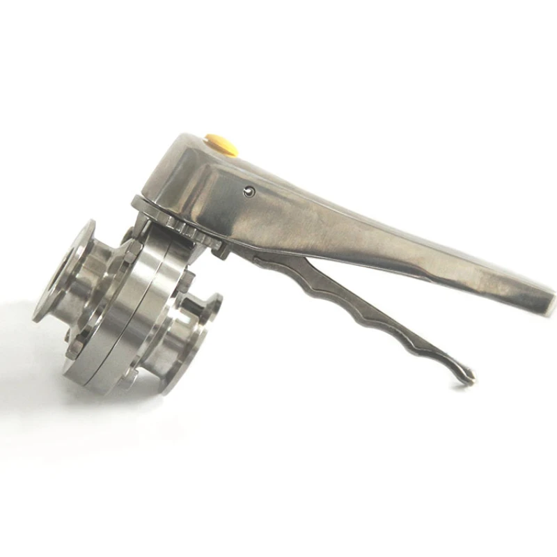 

DIN Food Grade SS Clamped Butterfly Valve With Stainless Steel Handle