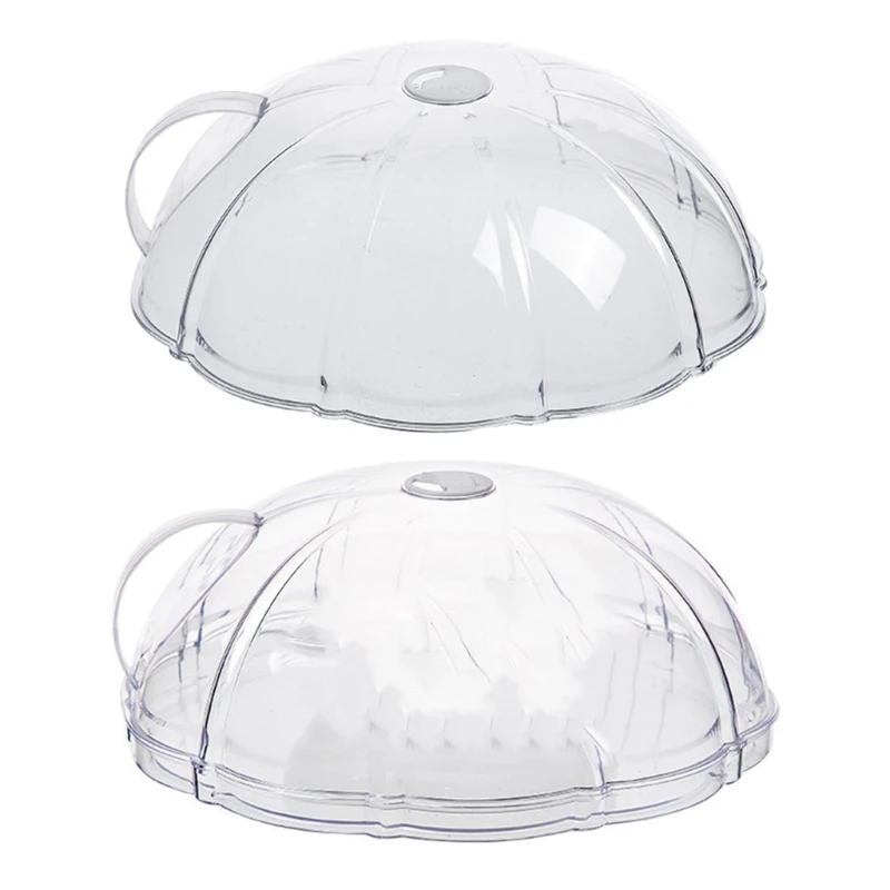 

Microwave Splatter Cover Guard Lid with Handle Microwave Food Cover Clear Dish Bowl Plates Cover for Homes Kitchen