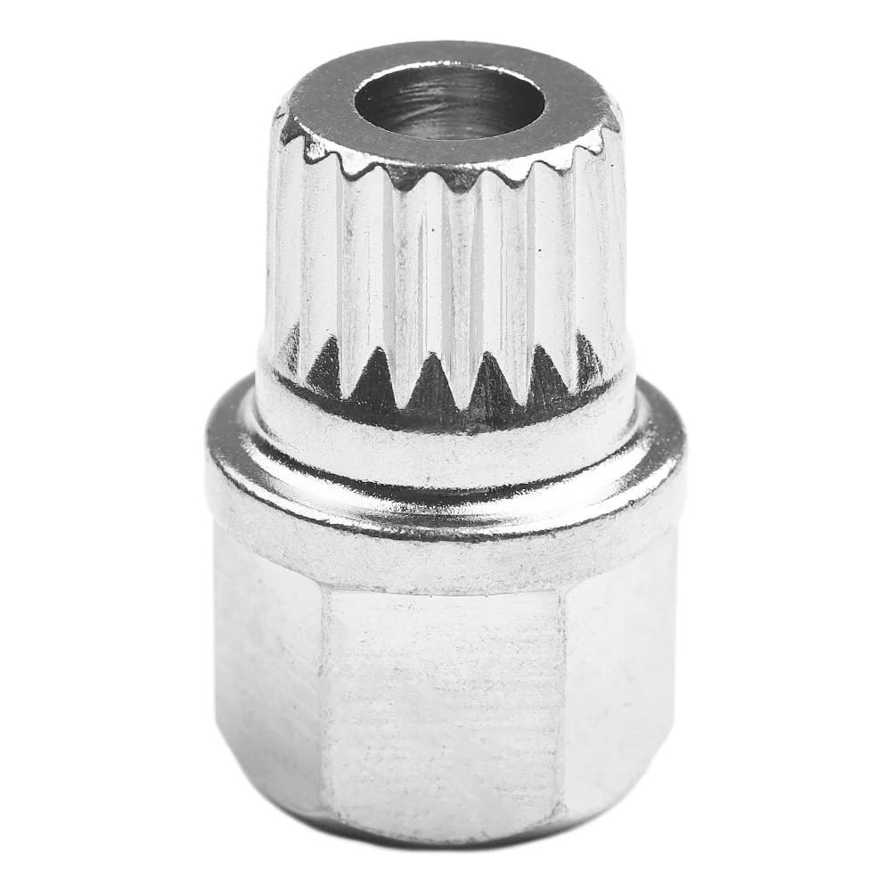

Durable Wheel Lock Lug Nut 35/19PT For BMW Rustproof Silver Tone Sleeve Key Removal Tool T Tyre Security Screw