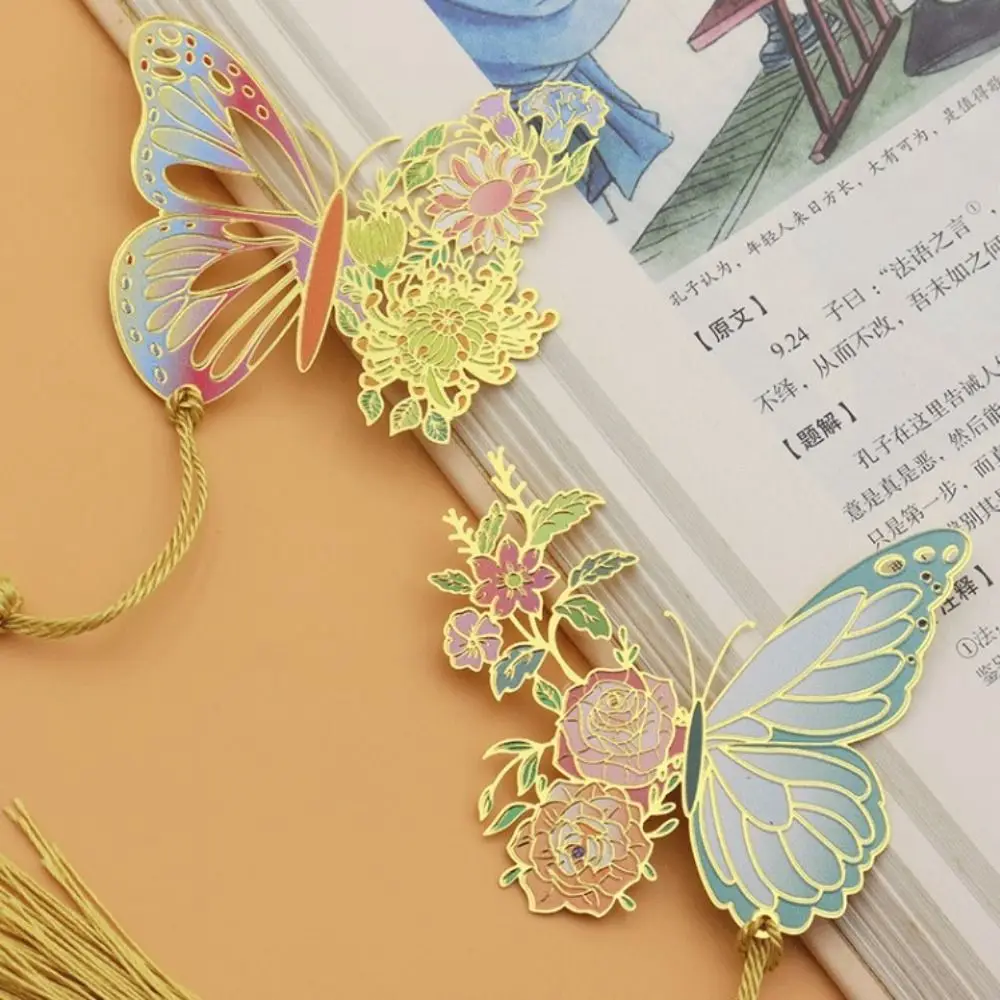

Creative Metal Reading Bookmark Hollowed Butterfly Flower Bookmark Vintage Book Page Marker Book Lovers Birthday Gift