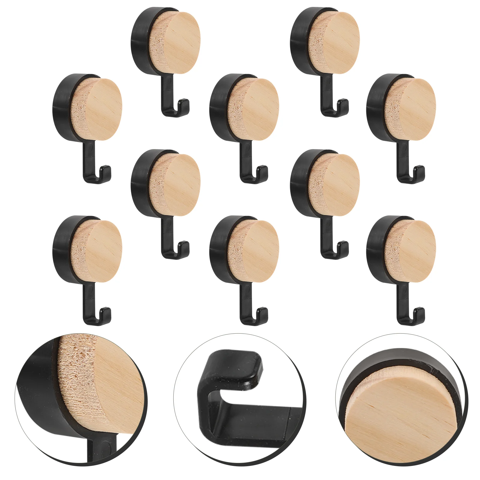 

10pcs Wooden Wall Hooks Hanging Hooks Coat Hooks Farmhouse Wall Hooks Kitchen Hooks
